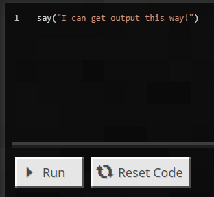 Python code for the say function