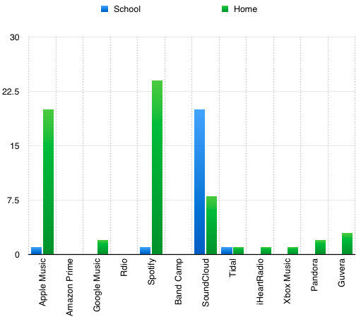  Music Services Most Used 