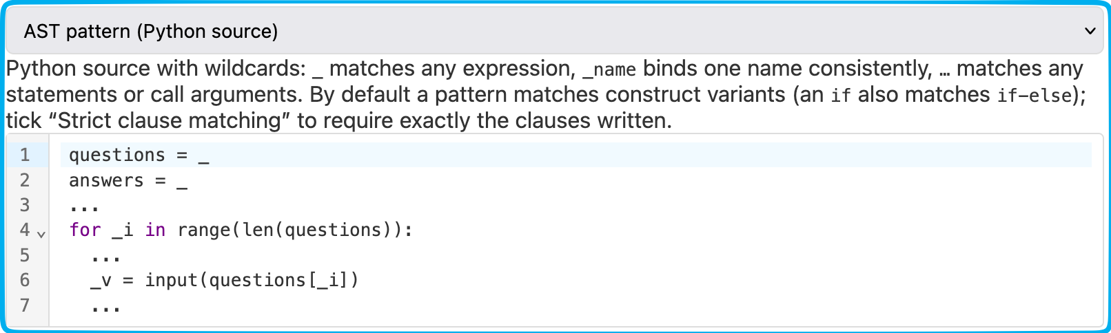 The AST editor