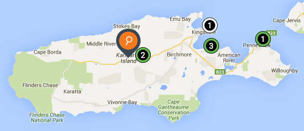  ChargePoint locations on Kangaroo Island 