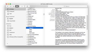  Mac OS Font Book 